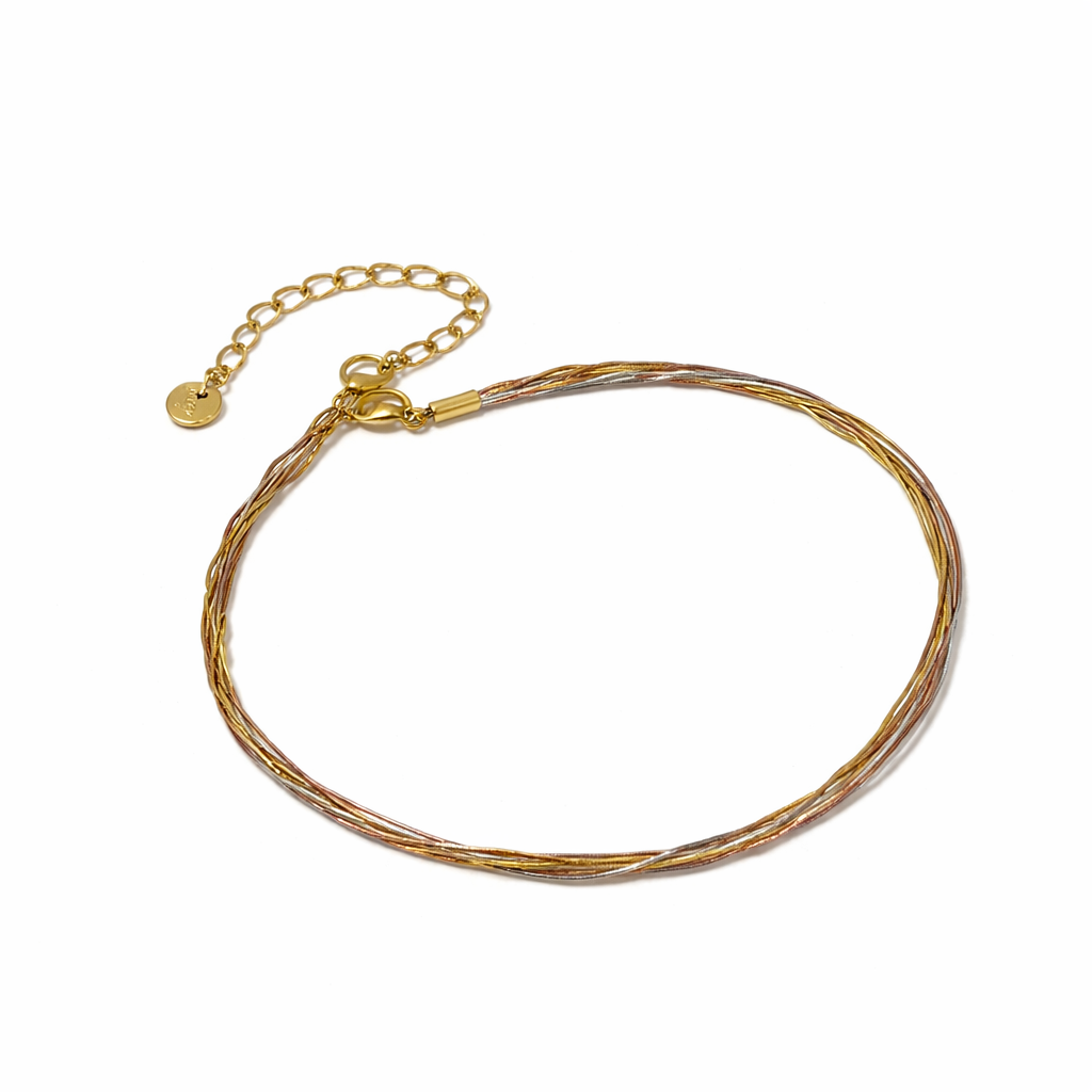 Mix Metal Stack Anklet