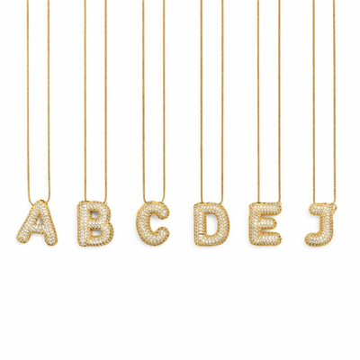 Rhinestone Initial Necklace