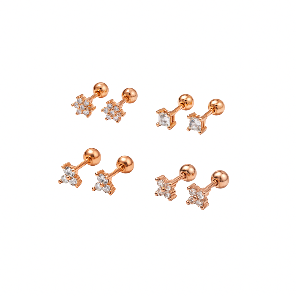 Marisol Rose Gold Ear Set (set of 4)