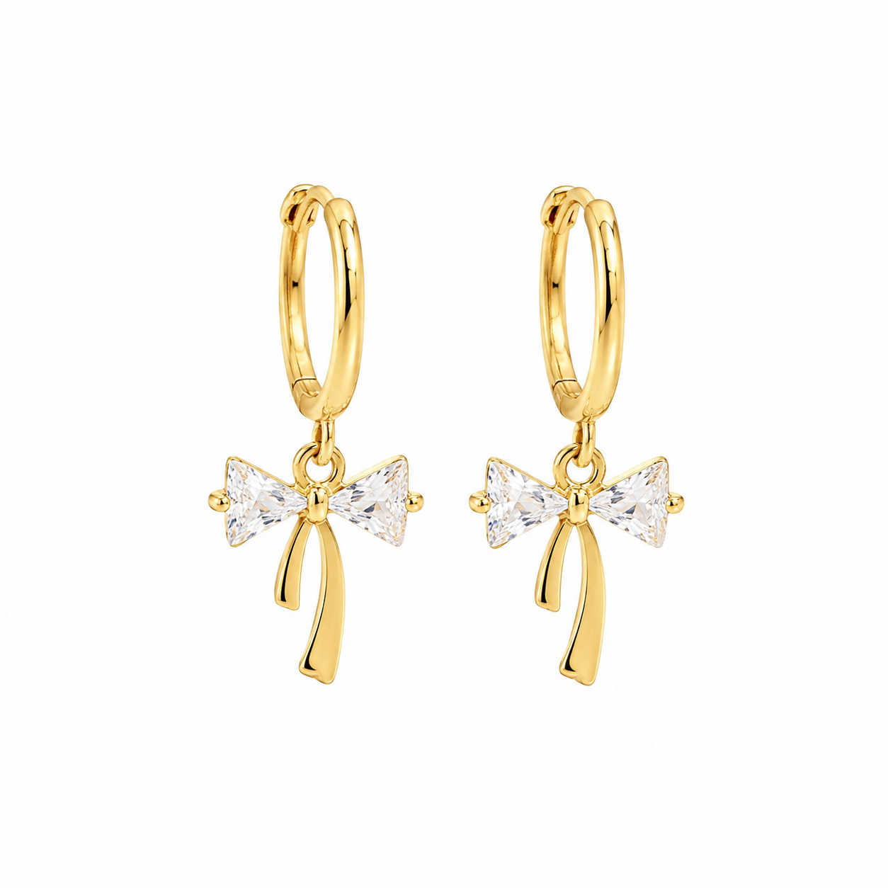 Mini Crystal Bow Earrings