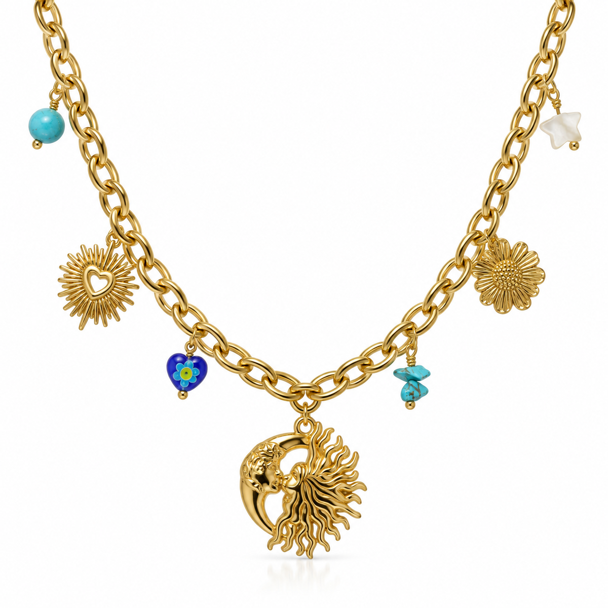 Crook Multi Charm Necklace