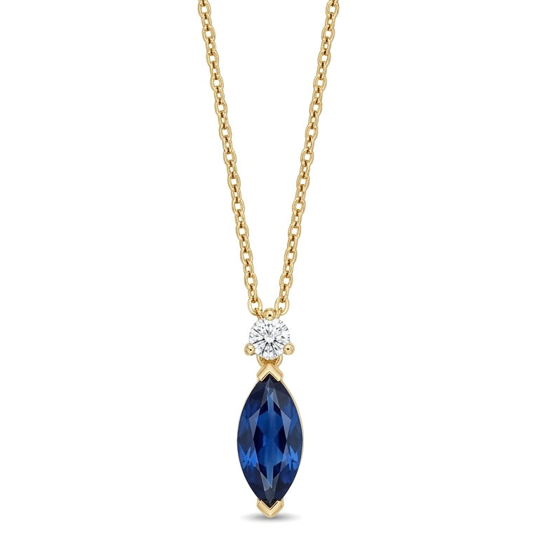 Sapphire Marquis Necklace