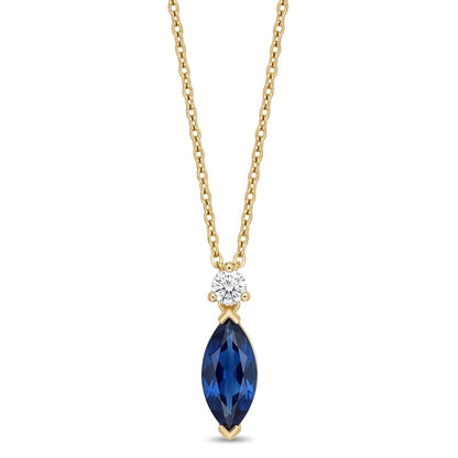 Sapphire Marquis Necklace