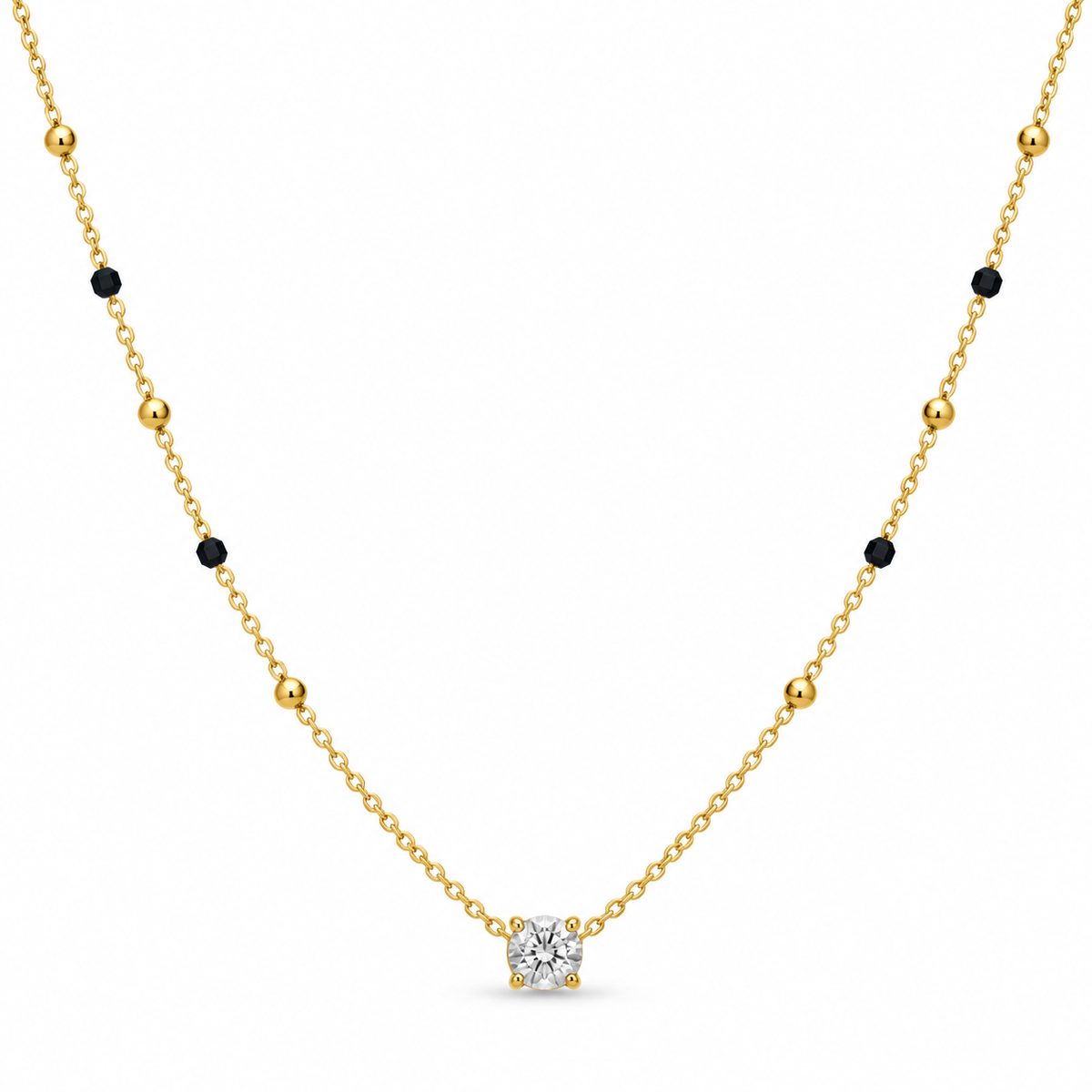 Dainty Diamond Mangalsutra-18k Gold Plated