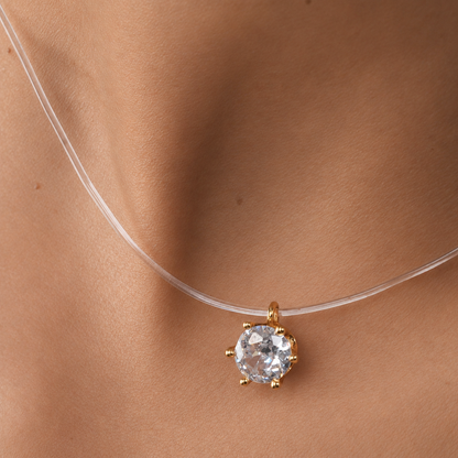 The Halo Line Solitaire Necklace