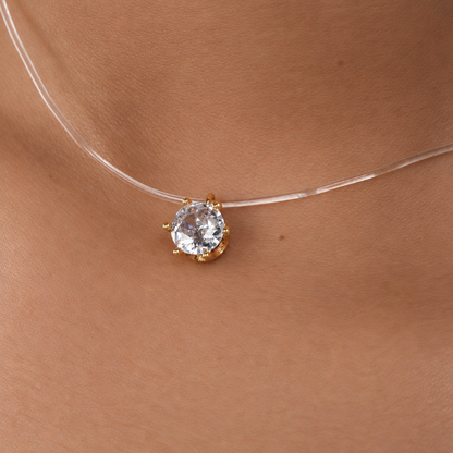 The Halo Line Solitaire Necklace