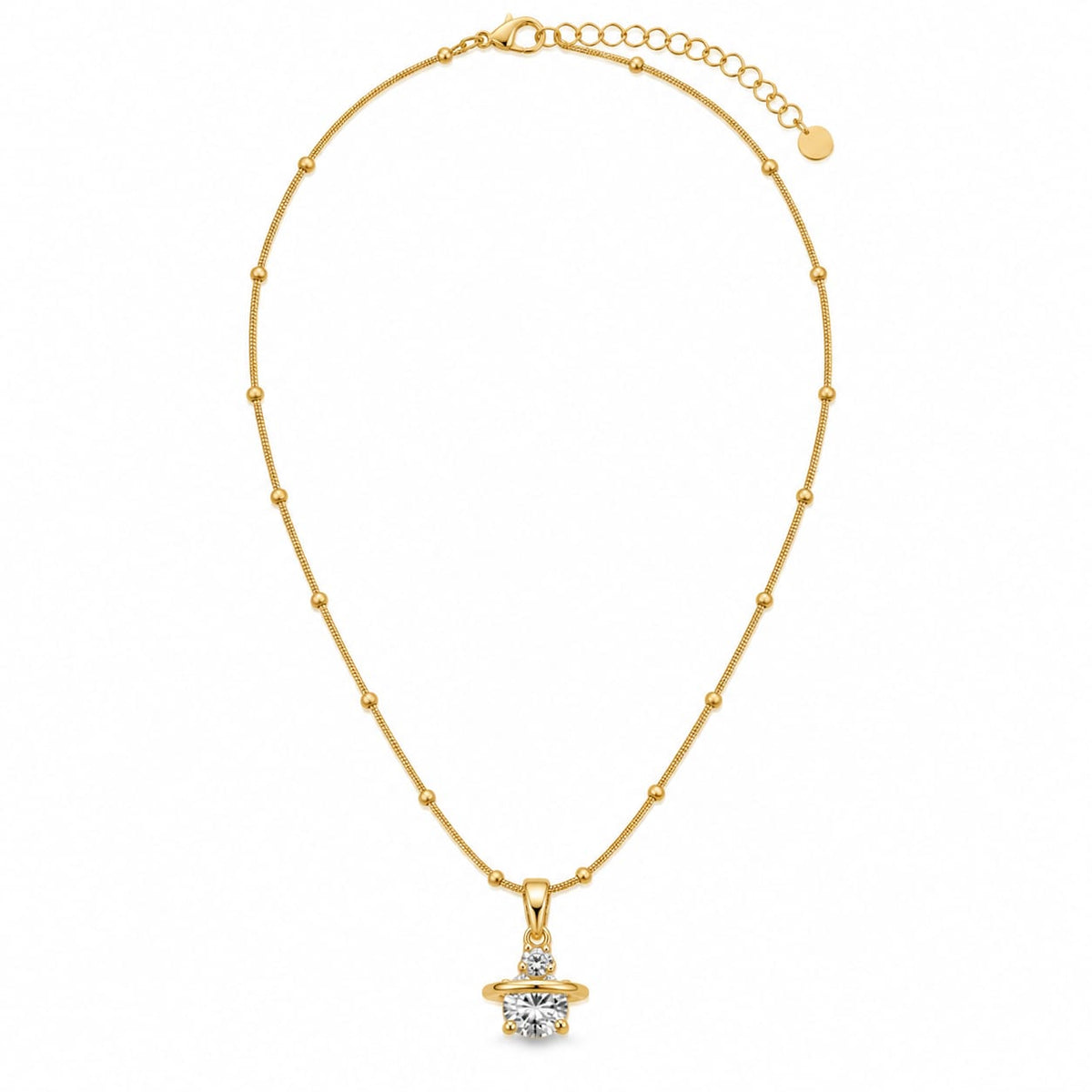 Saturn Solitaire Necklace