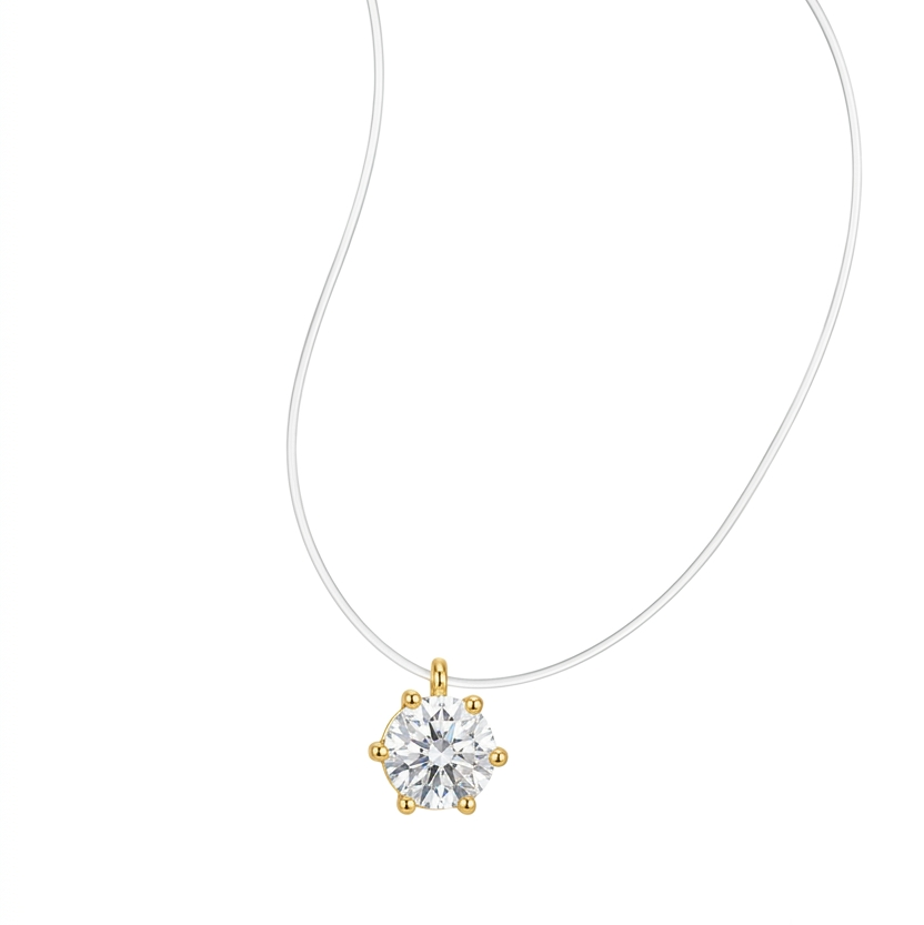 The Halo Line Solitaire Necklace