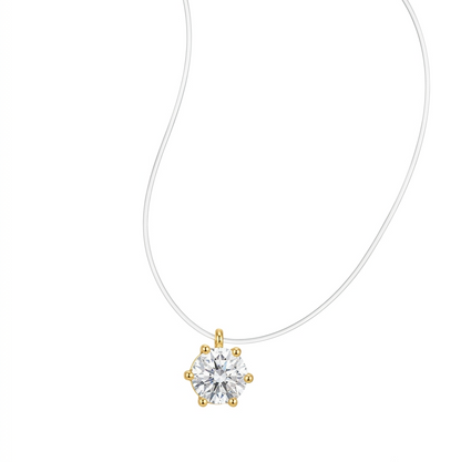 The Halo Line Solitaire Necklace