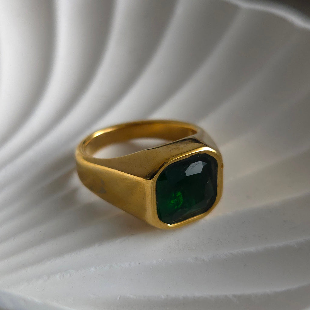 Emerald Signet Ring