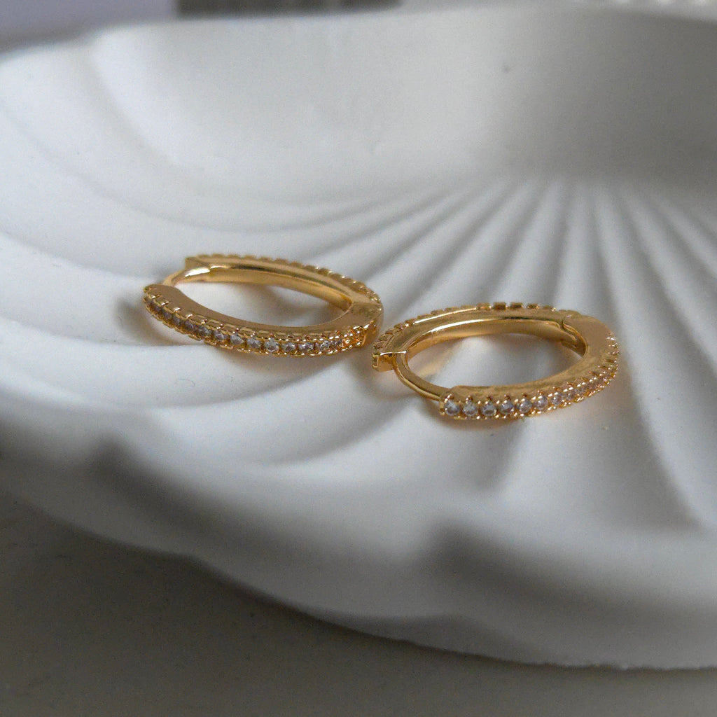 Falcon Studded Hoops