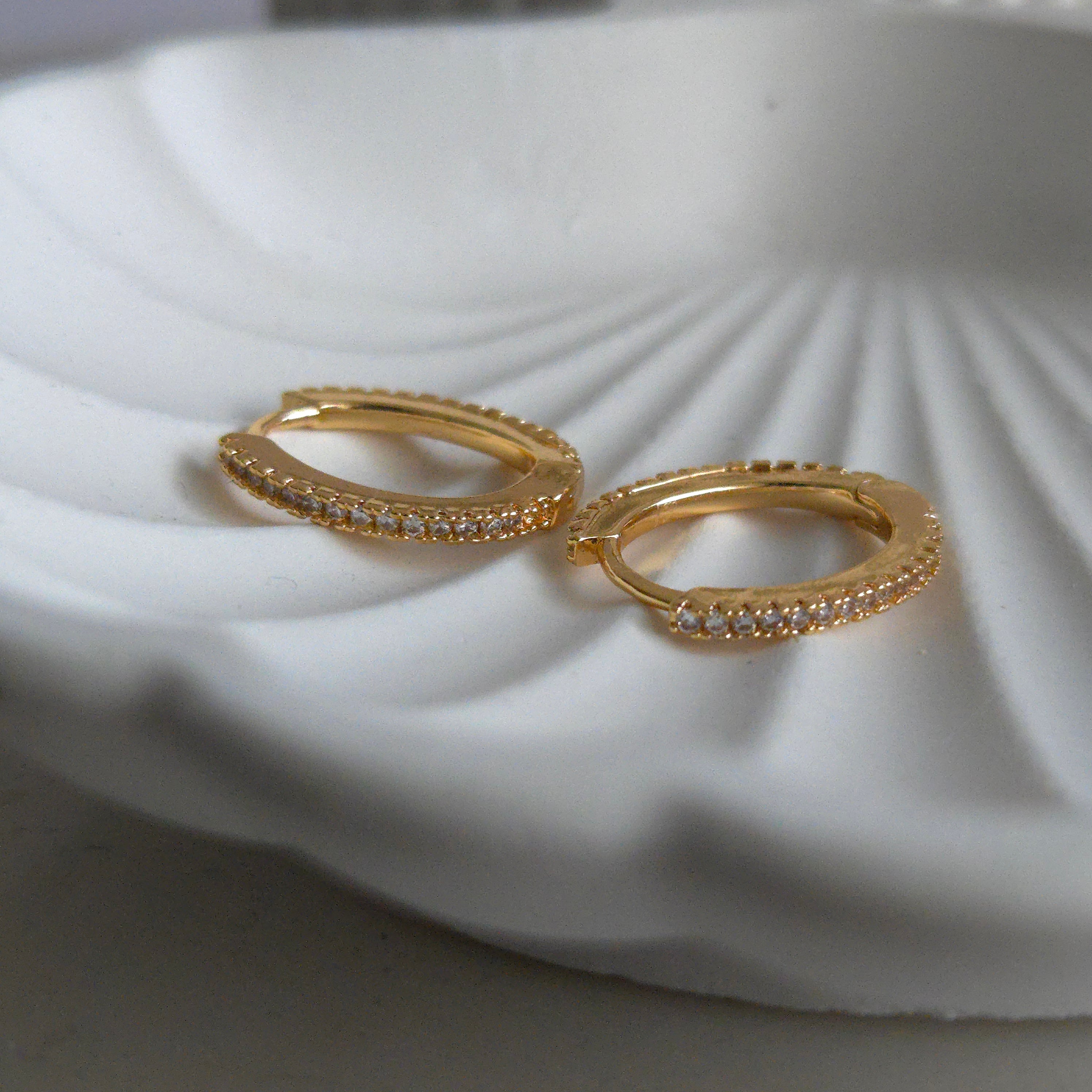 Falcon Studded Hoops
