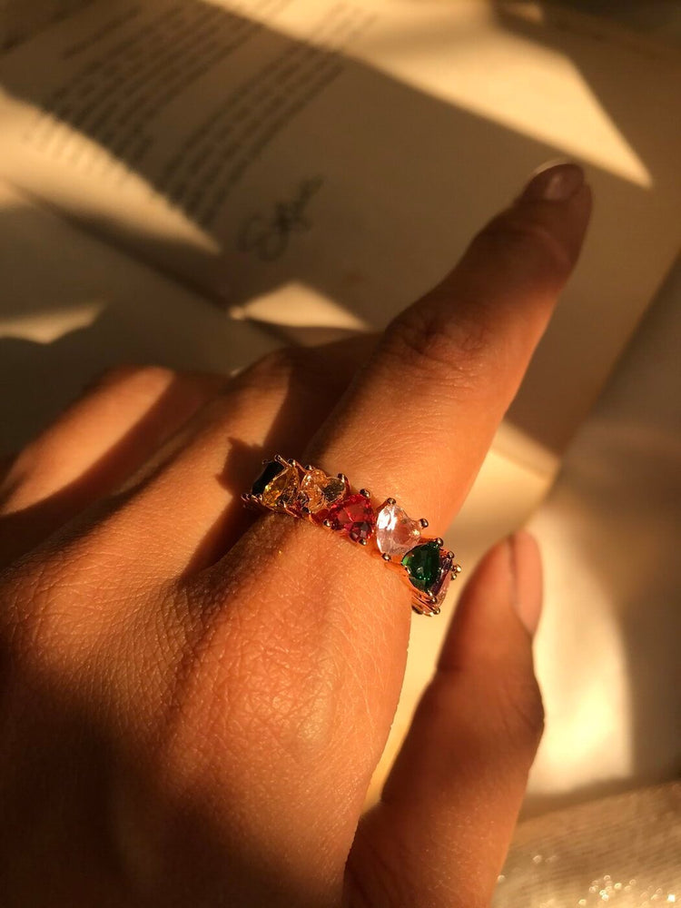 Beau Multicoloured Baguette Ring