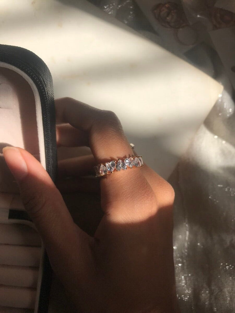 Beau Crystal Baguette Ring