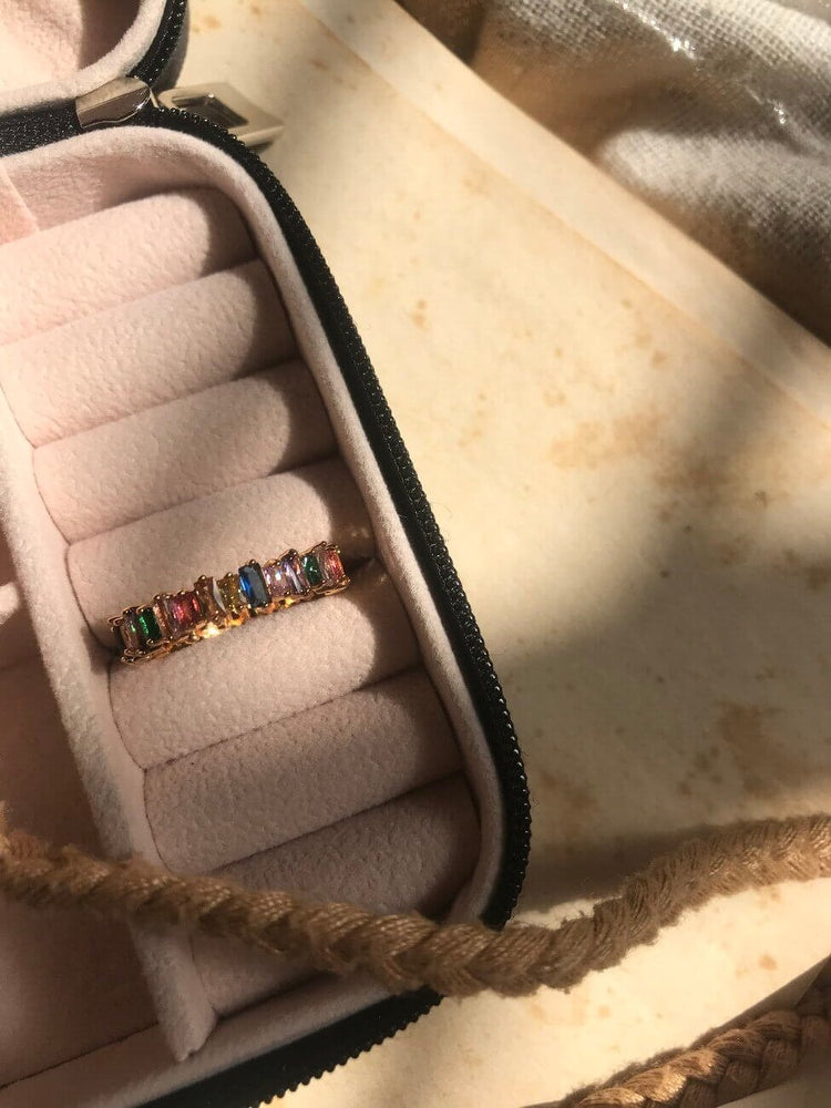 Raina Multi-coloured Baguette Ring