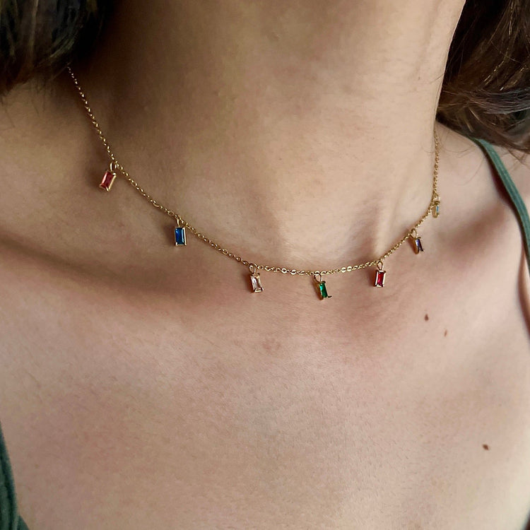 Glided Prism Necklace