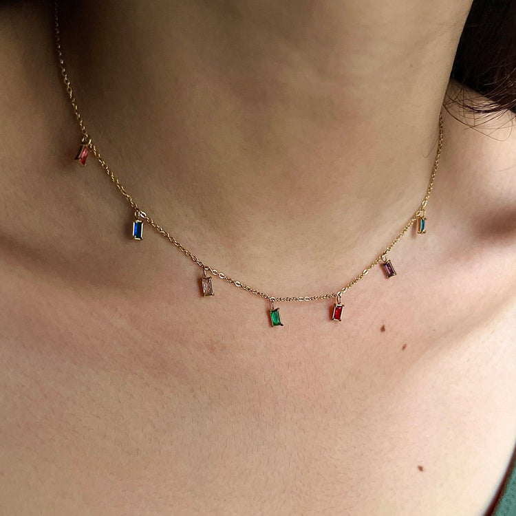 Glided Prism Necklace