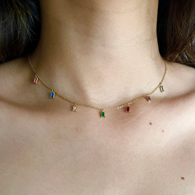 Glided Prism Necklace